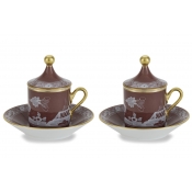 Ginori Oriente Italiano Castagna Coffee Set